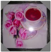 Глянцевый постер Чай с розами 40*40 см  - Арт-Декор. Продажа художественных изделий оптом и розницу